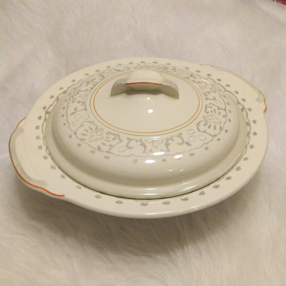 Vintage Wood Ivory Home Vegetable Serving Bowl Dish With Lid England - Picture 1 of 10